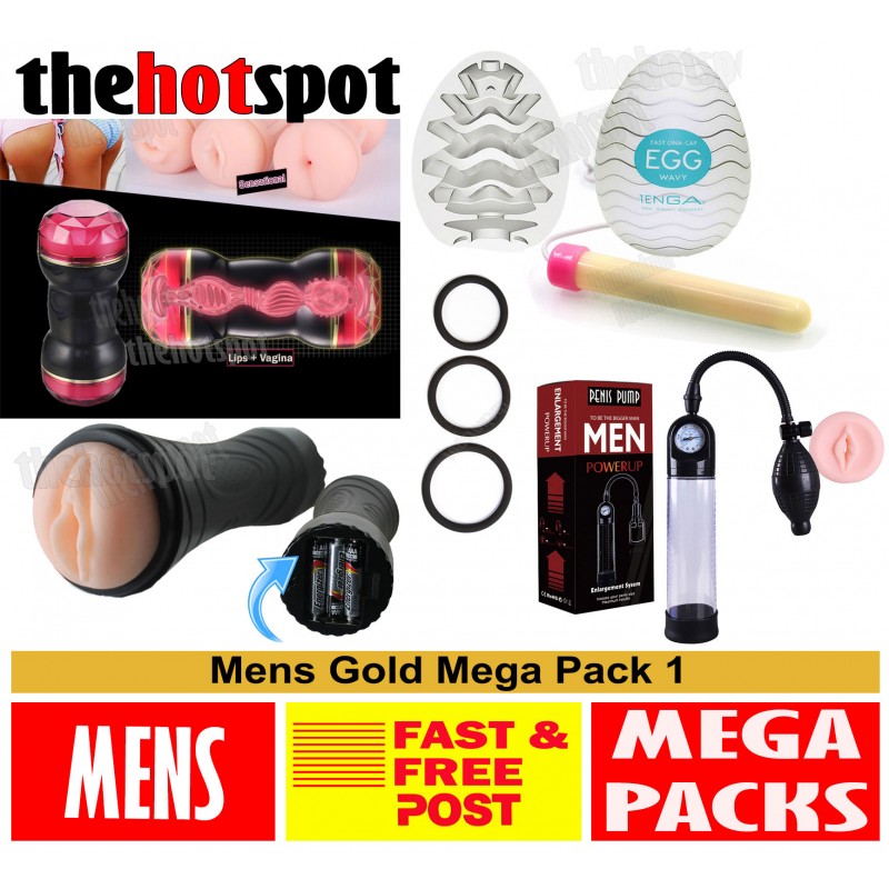 Mens Gold Pack 1 Sex Toy Mega Pack